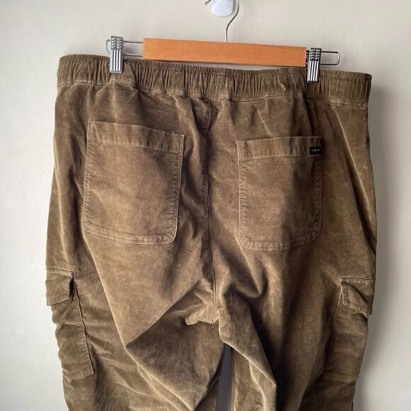 SANCTUARY Olive green Corduroy Cargo Jogger pull on Pants size 1X - Picture 8 of 16